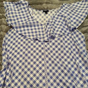 Ann Taylor Ruffled Neck Top